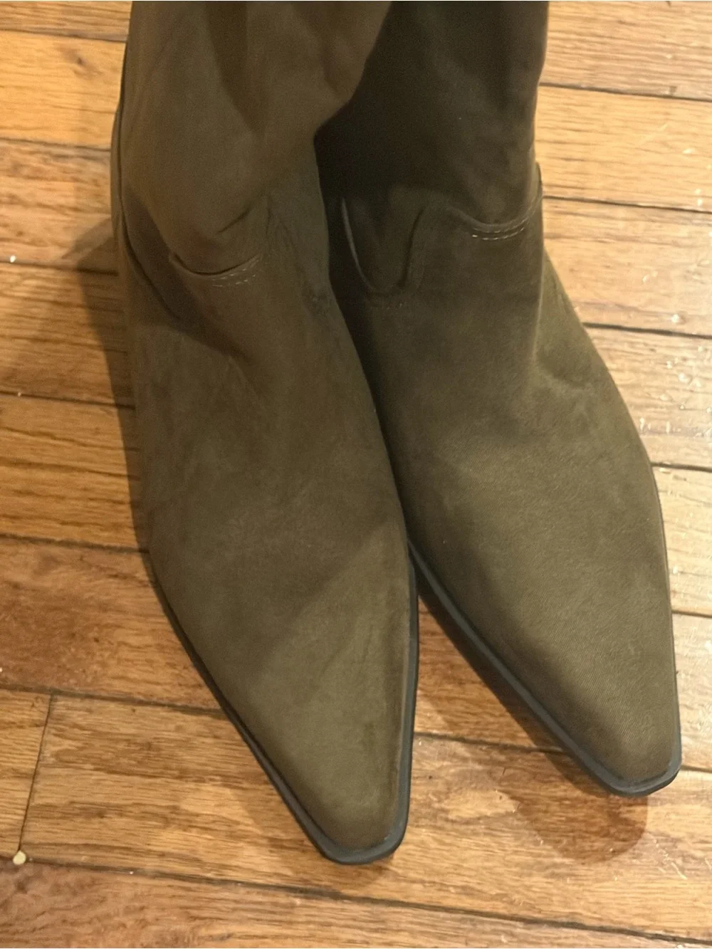 H&M Brown Suede Over-the-Knee Western Boot
